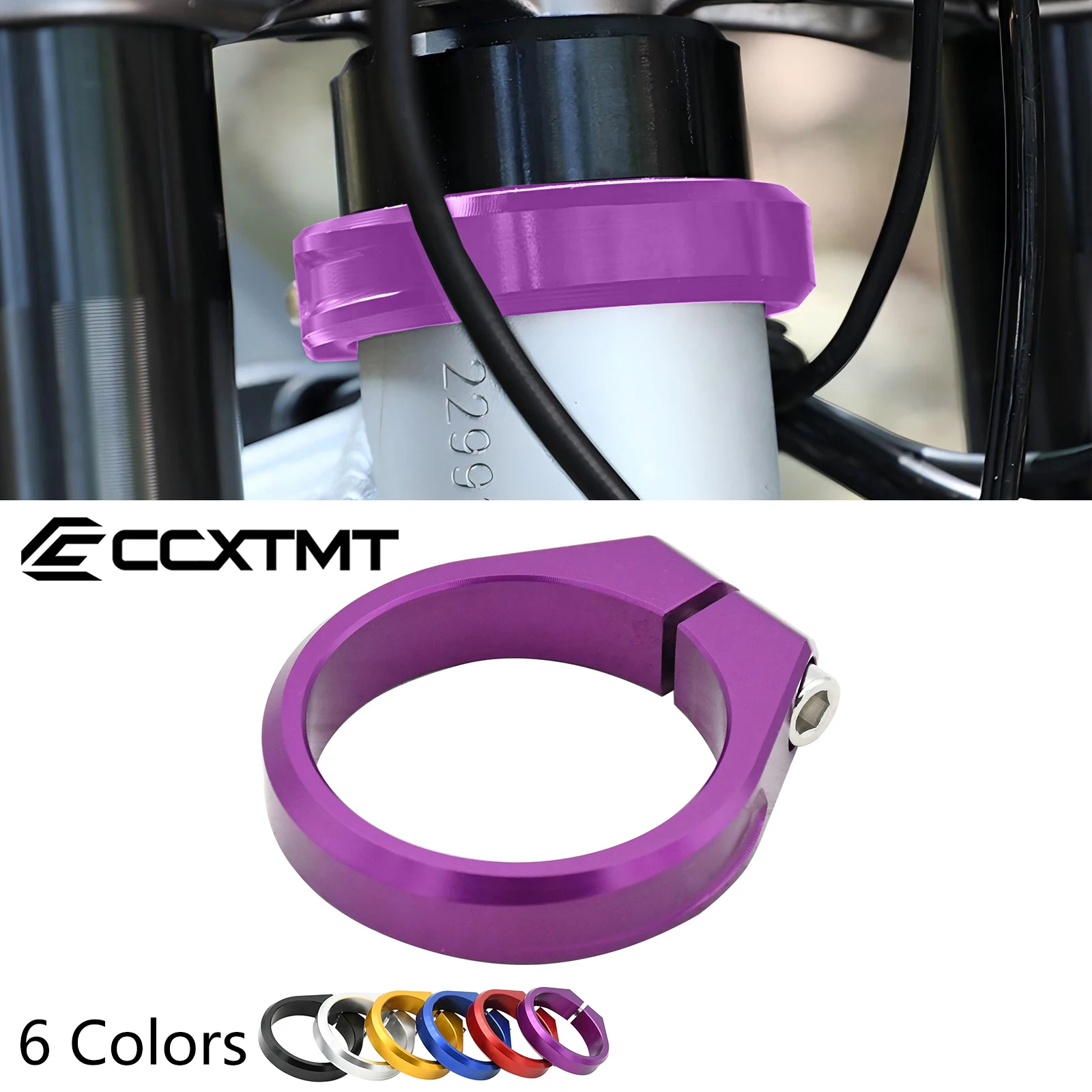 Electric Motorcycle CNC Steering Column Aluminium Pipe Clamp Reinforced Riser Clamps For Sur-Ron Surron Light Bee X Motocross