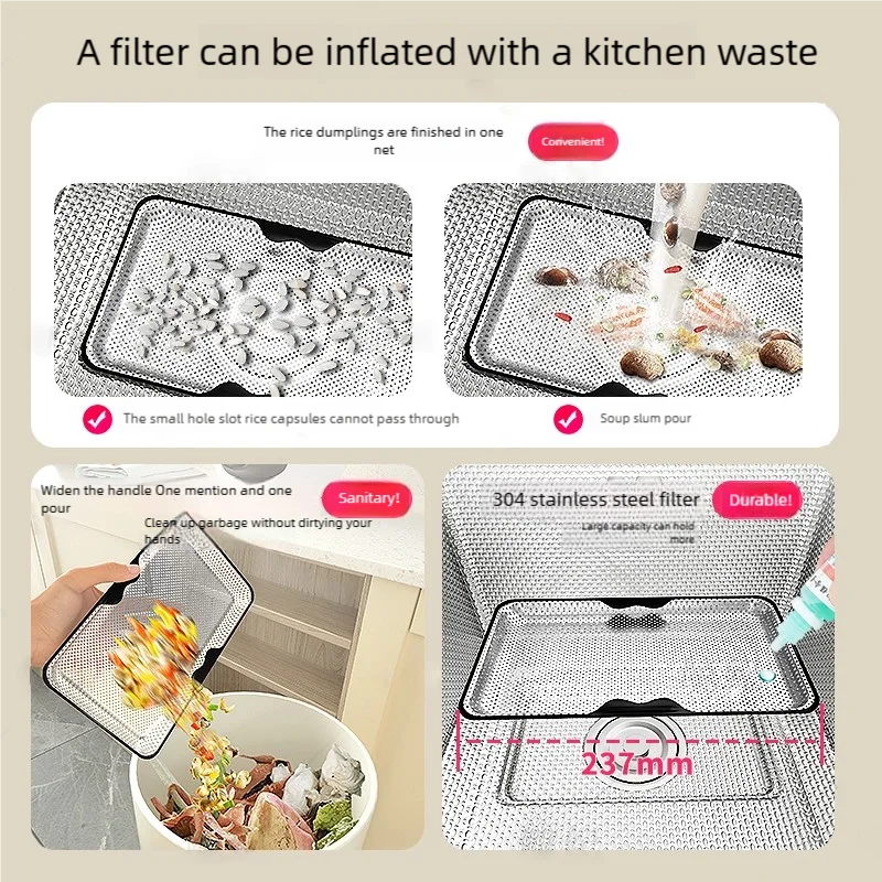 Intelligent Digital Display Waterfall Large Single Slot Stainless Steel Kitchen Sink Multifunctional Wash Dish Vegetables Basin