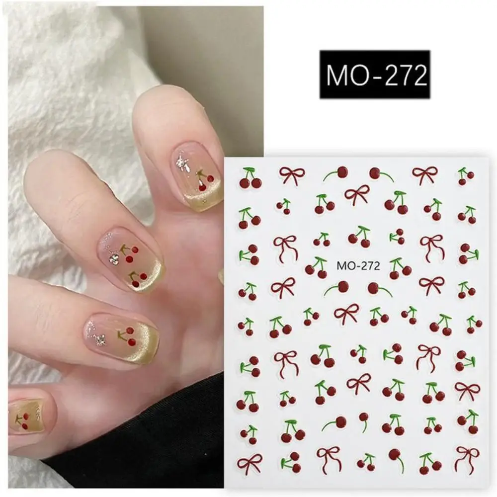 Geschenken 5D Fruit Nagelstickers Zelfklevende Reliëf Nail Art Sliders Decals DIY Manicure Gereedschap