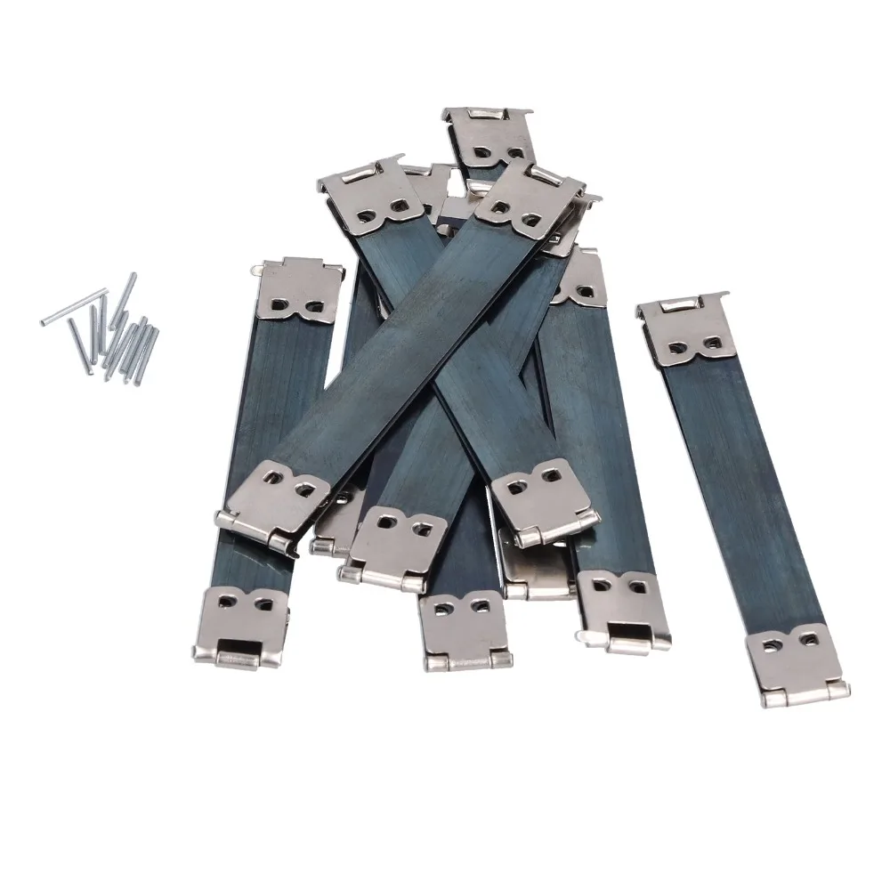 20pcs 10cm/3.94in Long Metal Bag Frame Metal Material Silver Internal Flex Frame Spring Clip Hook Kiss Clasp Clip For Wallet