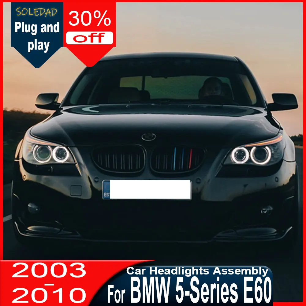 Car Headlight For BMW 5 Series E60 2003 2004 2005 2006 2007 2008 2009 2010 Full LED DRL HeadLamp Front light Assembly