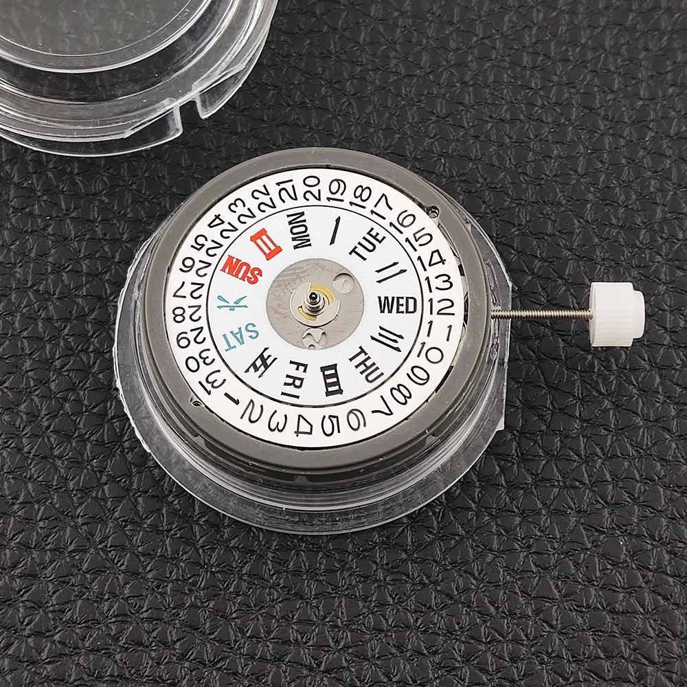 China Nh36 Mechanical Watch Movement with 3 O'clock Chinese-English Calendar NH36 Movement Replacement Parts