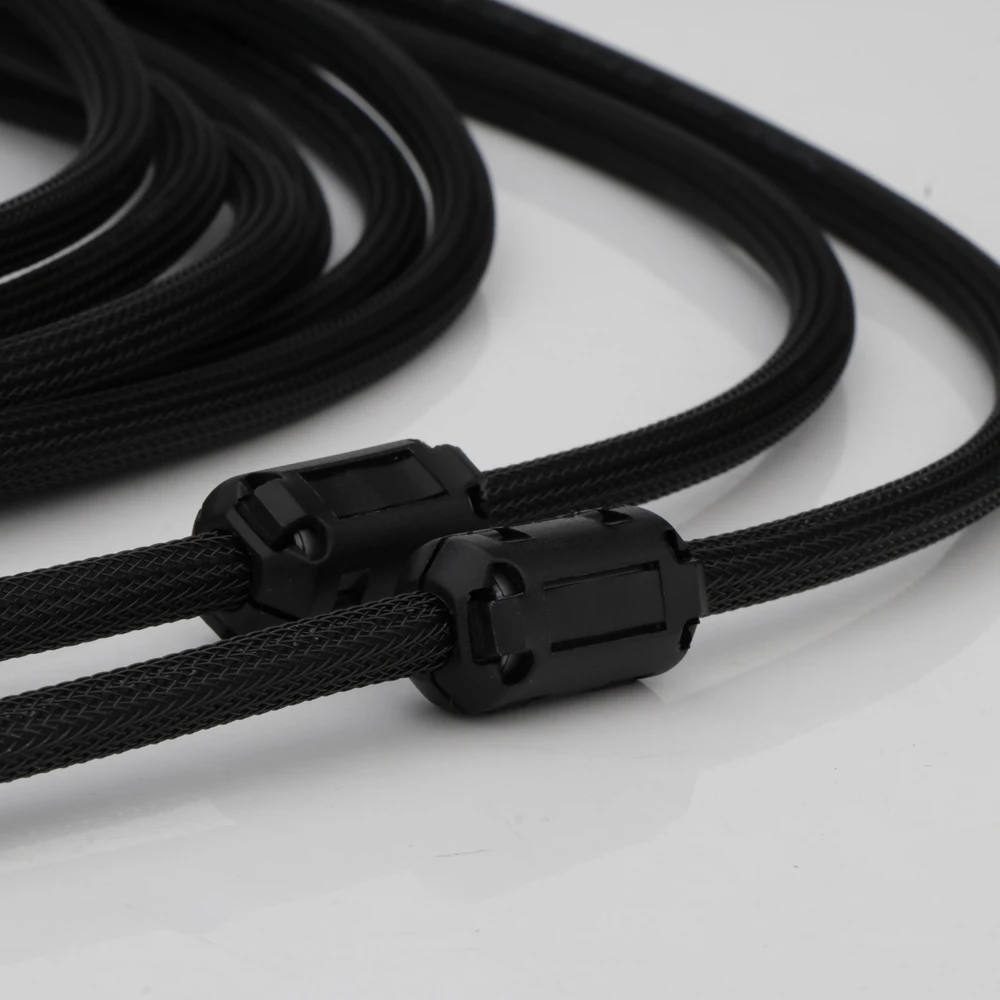 Paar 2RCA zu 2RCA Verbindungskabel 6N OFC Versilbertes RCA-Audiokabel für Heimkino DVD TV Verstärker CD – Detail 11