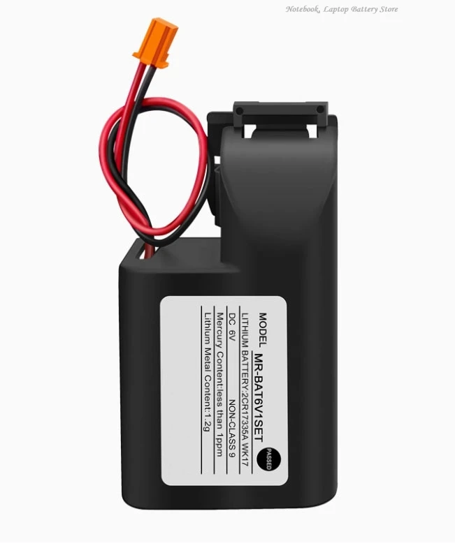 ALLCCX 6V 1800mAh Battery for Mitsubishi M80, MR-BAT6V1SET, 2CR17335A, WK17, For MR-J4