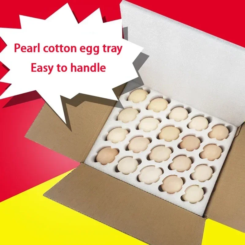 Pearl Cotton Egg Tray Stick Bottom with Lid Egg Transport Packaging Earthquake Resistance Anti Fall Measures Foam Egg Gift Box