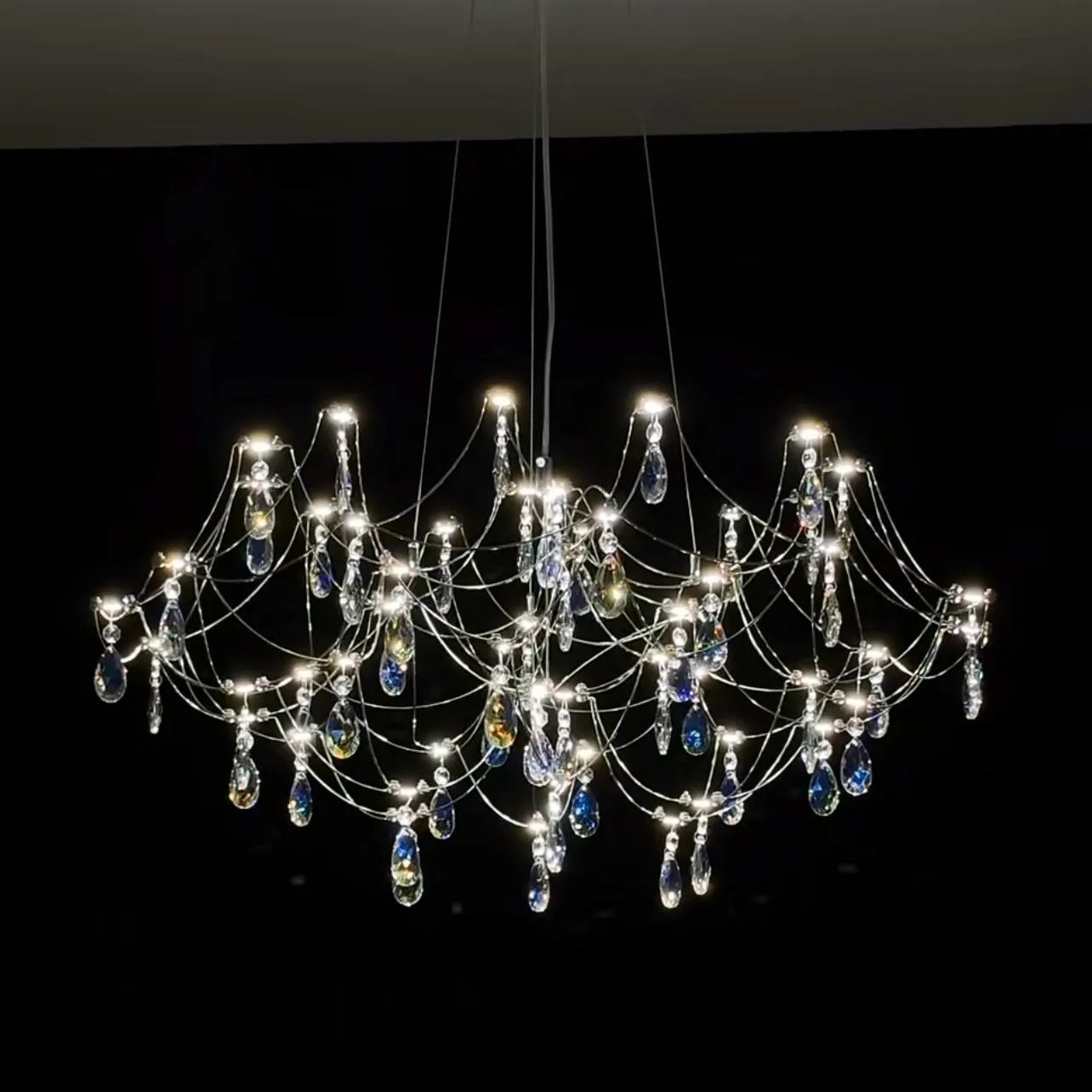 New Light Cube Gypsy Firefly Crystal Chandelier Advanced Sense Empty Living Room Light