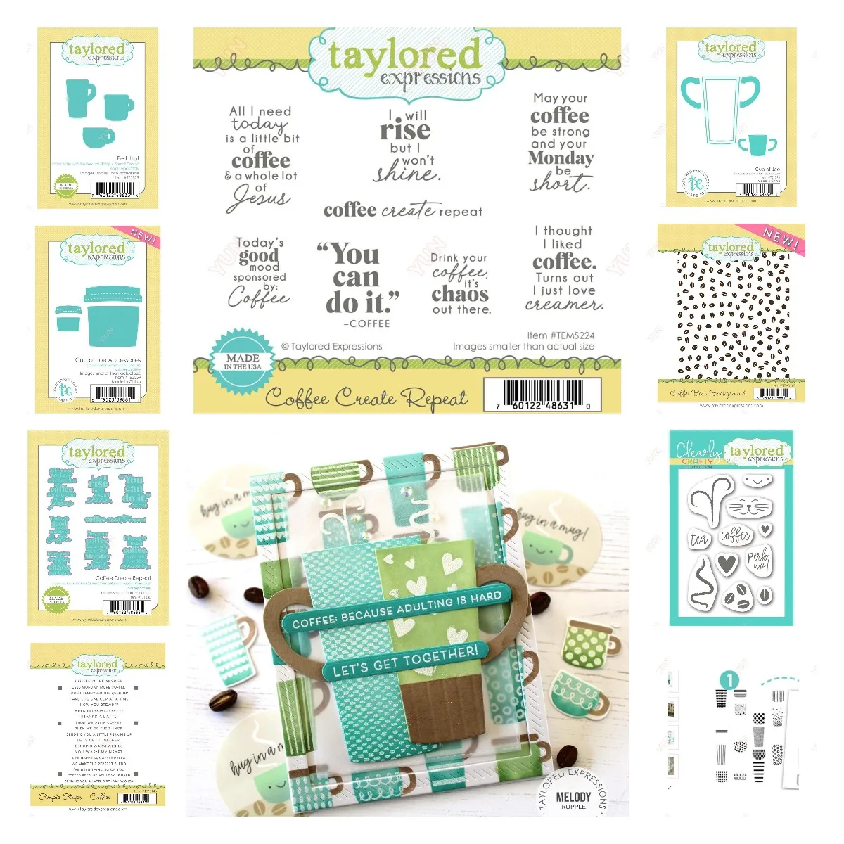 

Simple Strips Coffee Hug in a Mug Stamps Stencil Set Metal Cutting Dies DIY Scrapbooking Paper Cards Handmade Greeting Cards