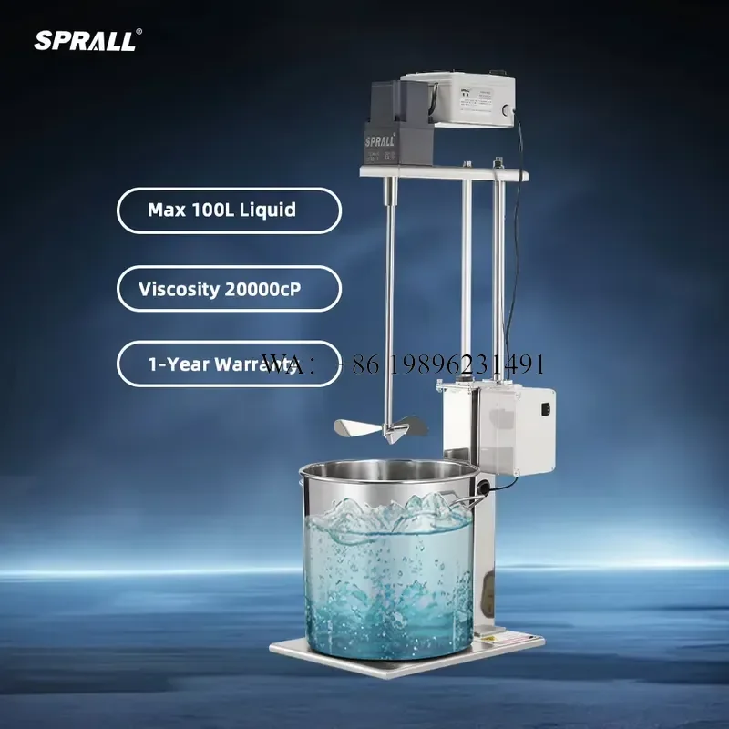 Wmwmnu for SPRALL Industrial Automatic Brushless Motor Shampoo Making Cosmetic Liquid Perfume Drum Agitator
