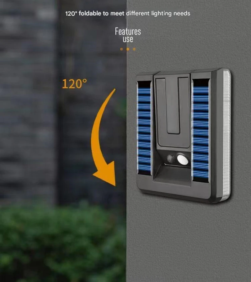 مصباح جداري جديد خارجي مقاوم للماء فيلا فناء مصباح حديقة قابل لإعادة الشحن ضوء مستشعر الباب الخارجي