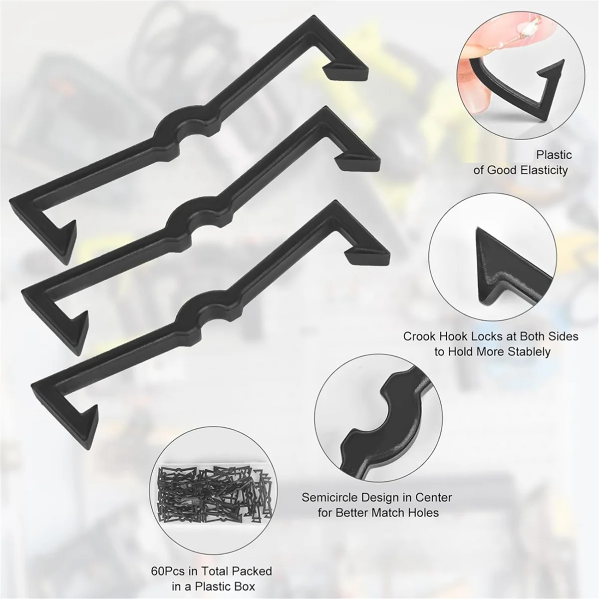

ABNJ замки для колышков, пластиковые замки для перфорированной доски, крючок для дисплея, органайзер, фиксатор, крючок для доски, фиксаторы, 100 шт.