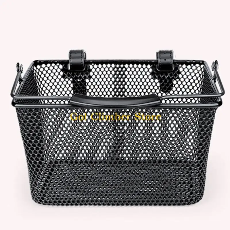 Q84C Kids Bike Front Basket Iron Construction With Convenient Carry Handle Secure