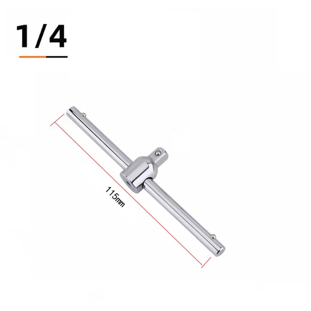 Practical Drive Socket Wrench Sliding T Bar 1/4\" 3/8\" 1/2\" Sliding Chrome Vanadium Steel Household Reparing
