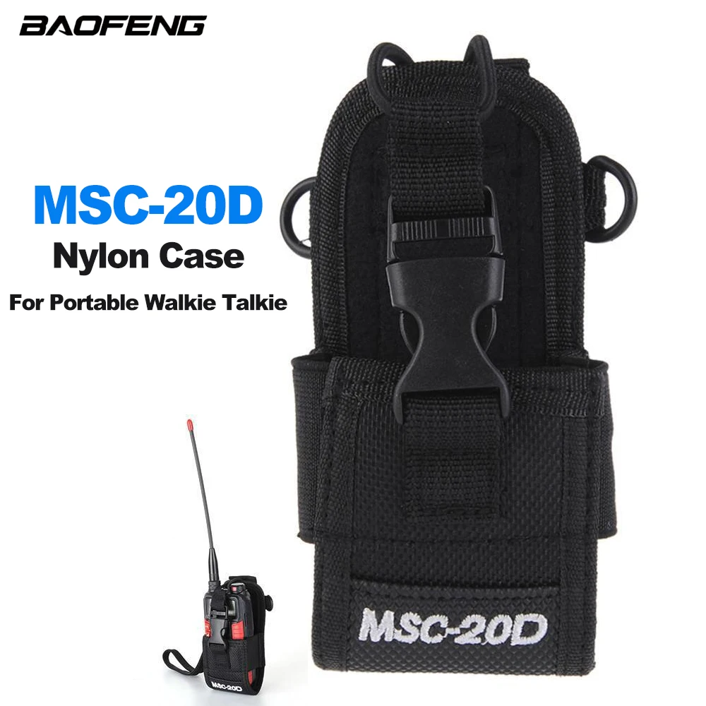 

MSC-20D Nylon Case For Baofeng TYT Kenwood Portable Walkie Talkie Package Pouch QuanSheng Handheld Two Way Radios Back Bag