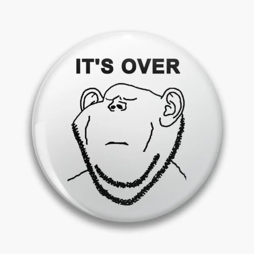 Wojak / Soyjak Its Over Meme ( 4chan reddit ) Pin Buttons Brooches  Jewelry Accessory Customize Brooch Fashion Lapel Badges