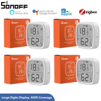 SONOFF SNZB-02D Zigbee Sensore di Umidità di Temperatura Rivelatore Termostato LCD Casa Intelligente Funziona Con Ewelink Alexa Google Casa