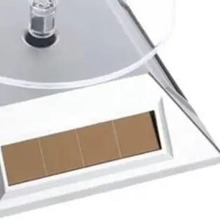 Solar Rotating Display Stand 360 Degree Turntable Showcase Base ABS Plastic Motorized Display Holder For Jewelry Electronics