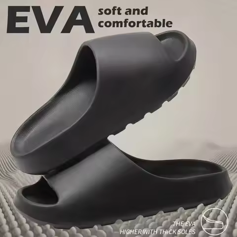 Chinelos femininos EVA macios com sola grossa chinelos da moda de verão e sandálias de praia Yeezys Slides masculinas