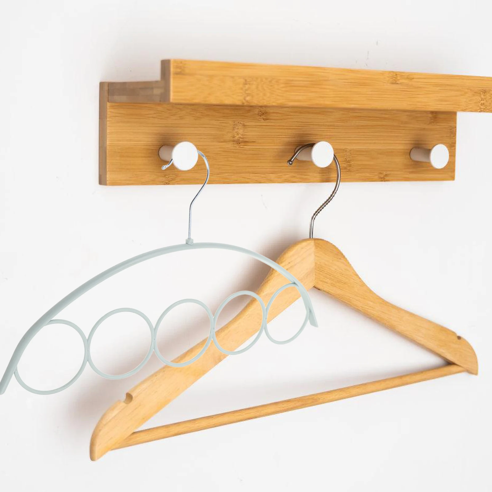 

4 Pcs Non-slip Hanger PP Belt Coat Closet Door Rack Scarf Hangers Organizer Accessory