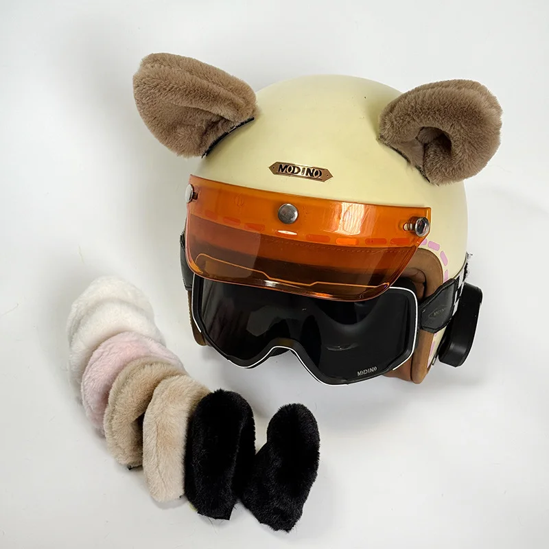 

Helmet decoration helmet Cat's ears (Steamed cat-ear shaped bread) big bear ear motorcycle helmet ski helmet ear accessories