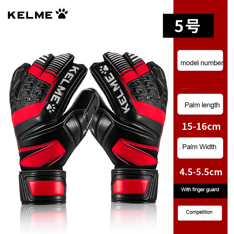 KELME Goalkeeper Gloves Man non-slip Removable fingers Futsal Football Training Gloves Professional Competition Soccer Equipment