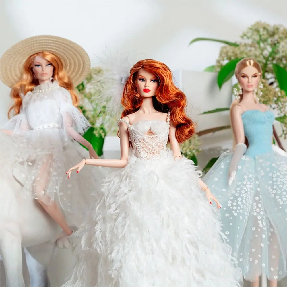 European Fashion Feather Dress Gauze Skirt DIY 6 Styles Clothes Suit Exquisite Wedding Dresses