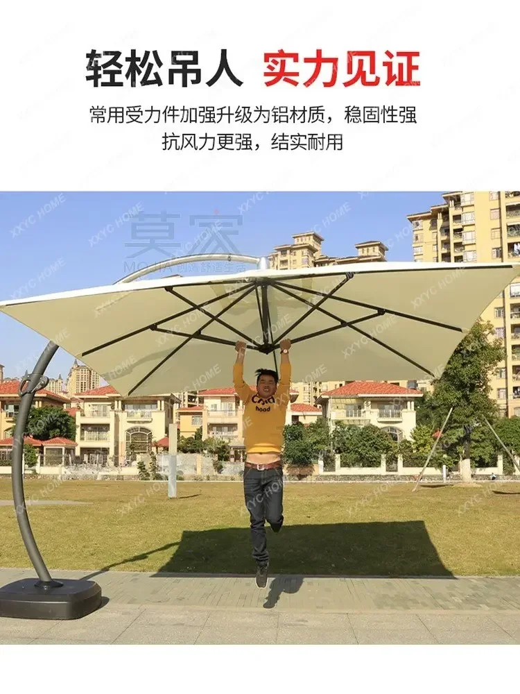 Outdoor Sunshade Large Commercial Roman Umbrella European-Style Large Curved Rod Umbrella Outdoor Courtyard Sun Umbrella 3.5 M