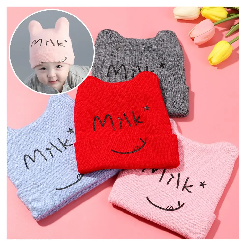 Children's Accessories Cat Ear Gifts Warm Ladies Cap Warmer Bonnet Beanie Cap Knitted Hat Baby Hat