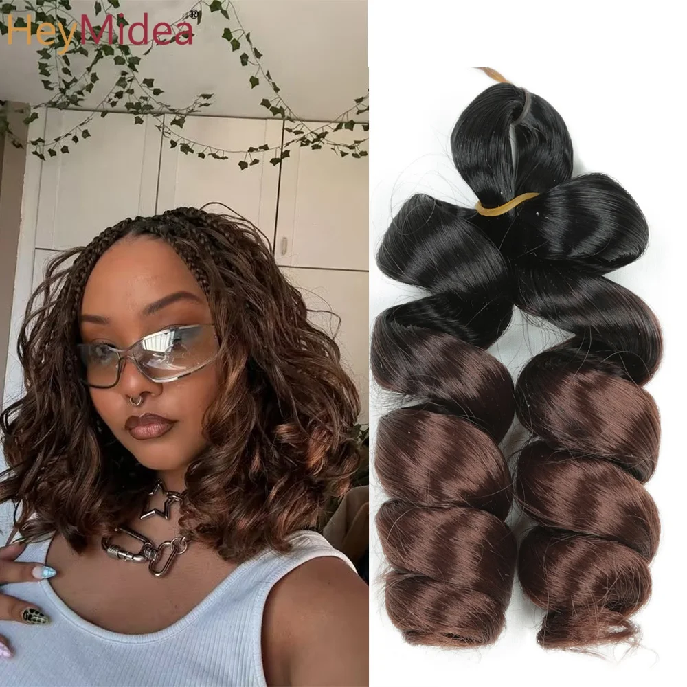 

3 шт. французских кудрявых прядей для плетения, синтетические волосы, свободные глубокие волны, для крючкового плетения, предварительно растянутые, спиральные кудри, для женщин