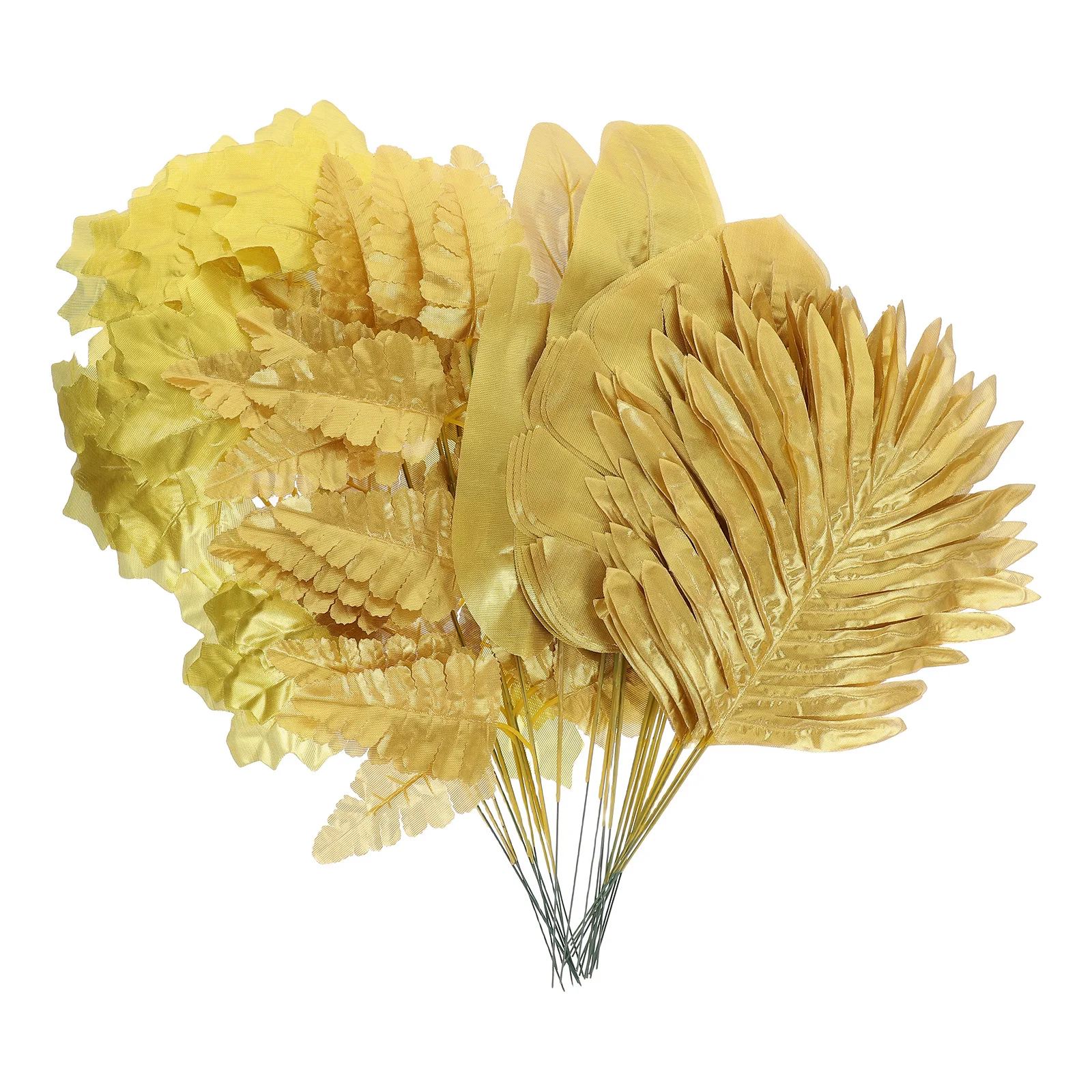 

25Pcs Artificial Gold Monstera Leaves Versatile Usage Wedding Party Tropical Fake Plant Decor Gold Leaf Ornaments