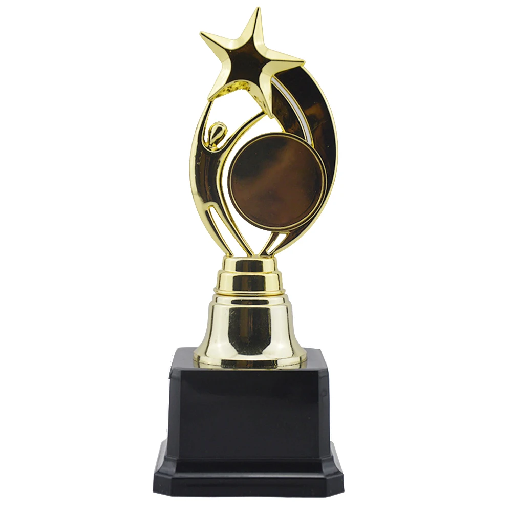 

Fashionable Sports Reward Trophy Plastic Star Award Trophy for Student s Sports Competition Match Size S (Golden)