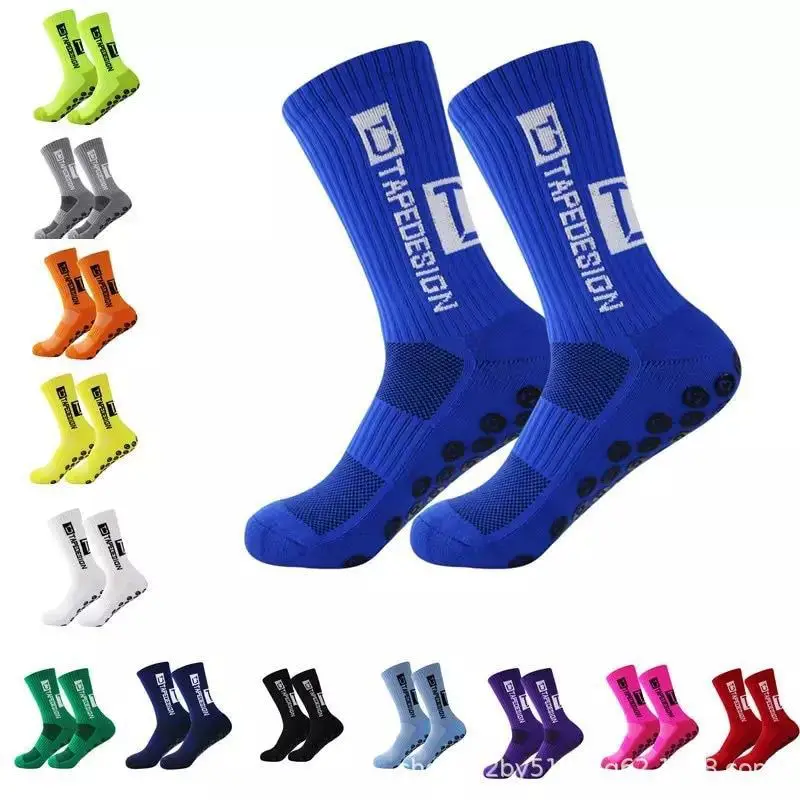 New TAPEDESIGN Anti Slip Football Socks Mid Calf Non-Slip Soccer Sport Cycling Sport Socks