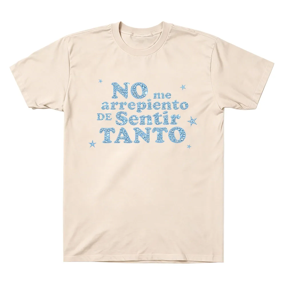 NMADST Bling T-Shirt mit Aufdruck, Karol G Album „NO ME ARREPIENTO DE SENTIR TANTO“, hochwertige Baumwolle, Unisex, kurzärmelig. – Detail 11