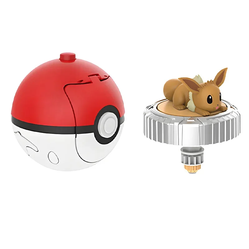 Pokemon Elf spinning top Gyro ball action figure figurine Pikachu Charmander Squirtle Mew Eevee launcher kid battle game toy set