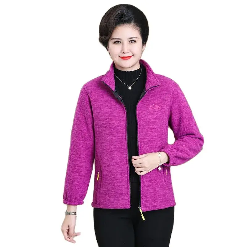 Herbst Winter Baumwolle Kleidung Mantel Frauen neue Mode Fleece verdicken Jacke Stehkragen Reiß verschluss Tasche Oberbekleidung weiblich