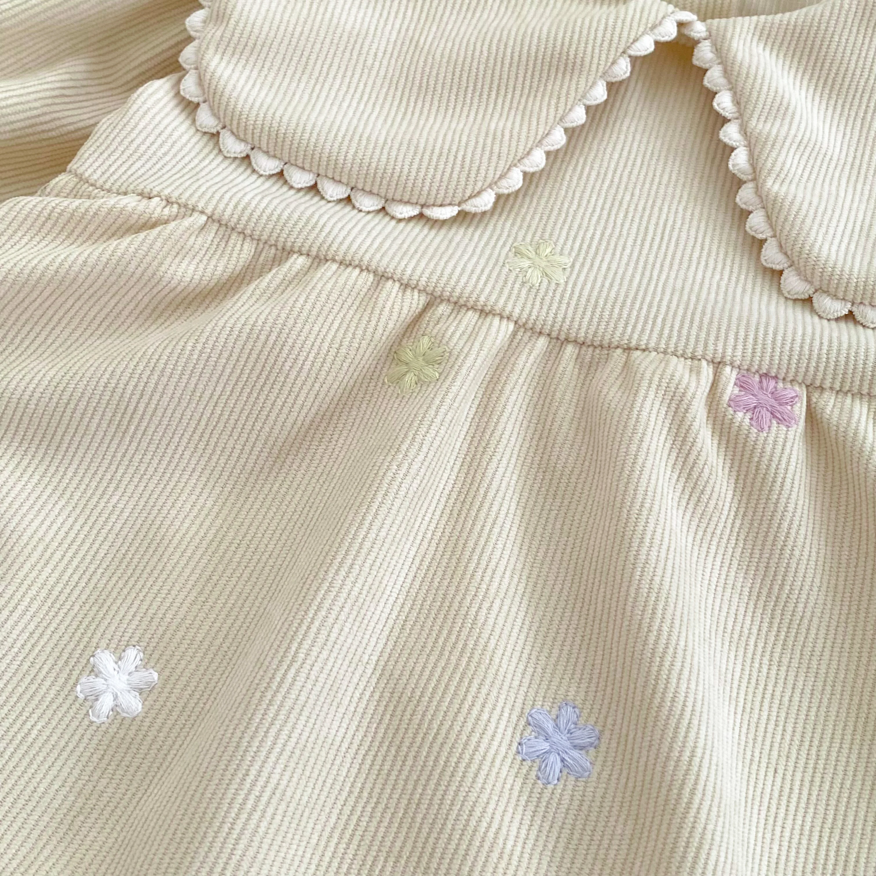 2026 Baby-Mädchen-Stramplerkleid Frühling Herbst Langarm Bunte Blumenstickerei Gestreifter Säuglings-Body Neugeborenes Mädchen 0-24M – Detail 13