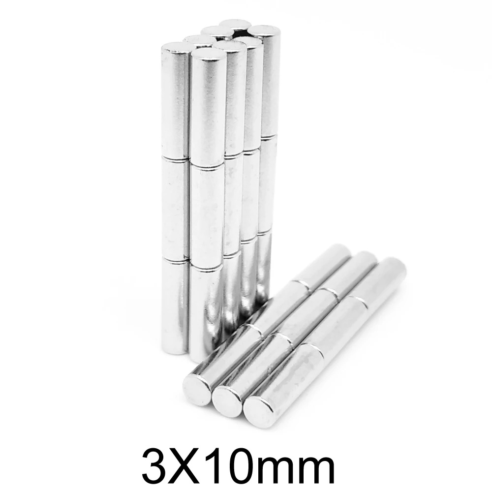 3x10mm Small Round Strong Magnets 3mm X 10mm For Home Refrigerators, Offices DIY 3*10mm