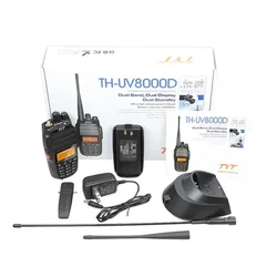 TYT TH-UV8000D 워키토키 듀얼 밴드 VHF UHF 10W 10km FM 트랜시버 아마추어 라디오, 3600mAh 크로스 밴드 리피터 기능 라디오