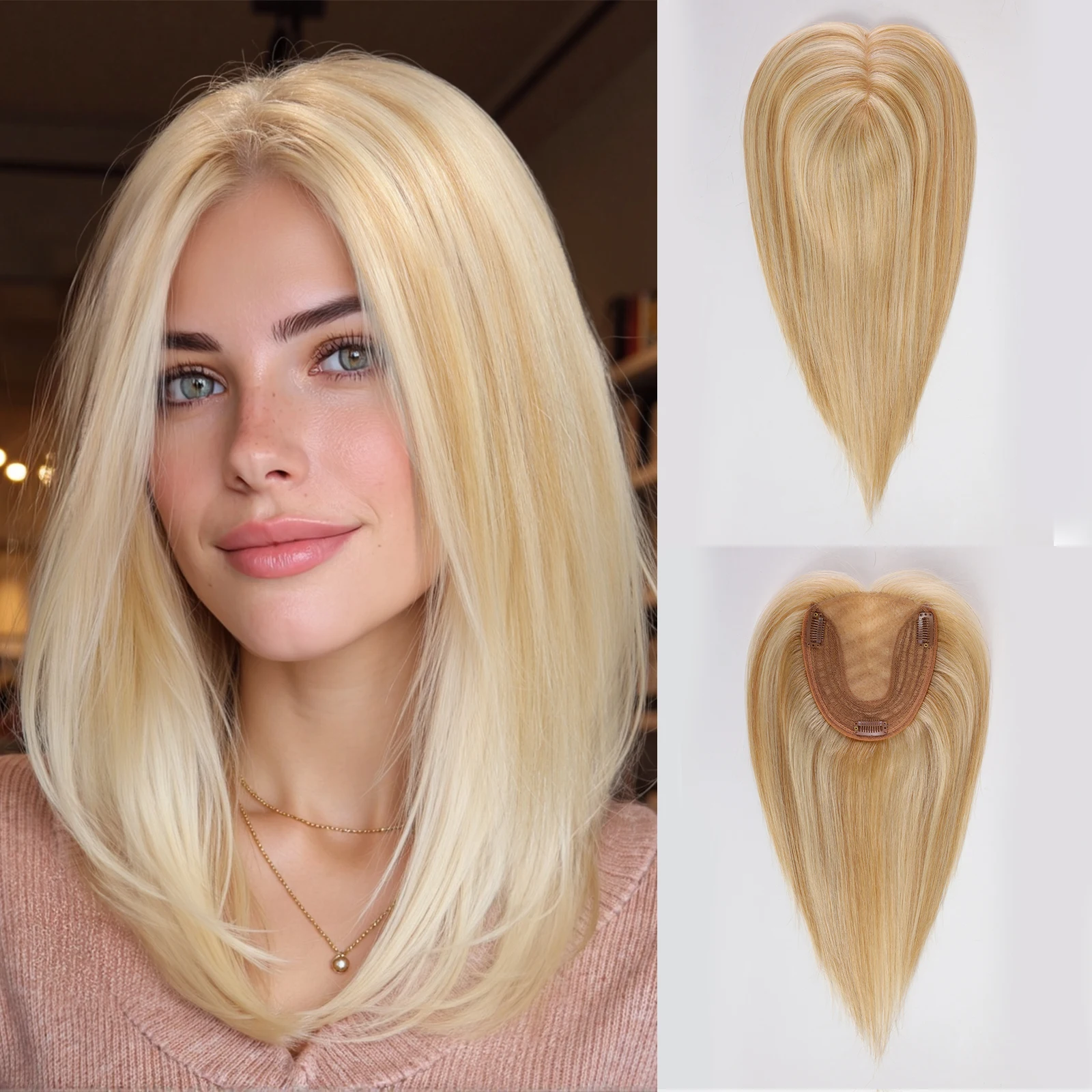 blonde-remy-100-human-hair-toppers-silk-base-platinum-intercolor-wig-with-clips-hairpiece-for-women-with-thinning-hair-daily