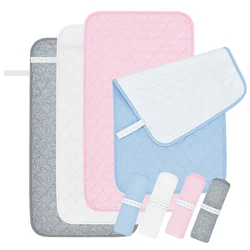 Reusable Waterproof Changing Pad Liners Non-slip Rectangle 26.5*14.3inch Quilted Absorbent Bassinet Mat Liners Changing Table