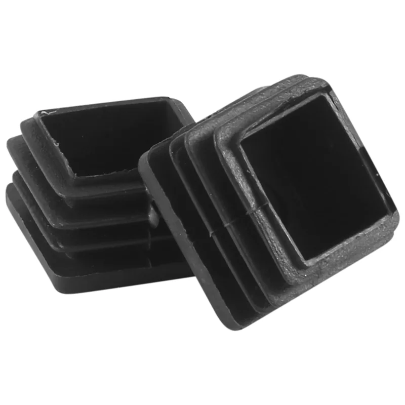 Chair Leg Plastic Blanking End Cap Square Tube Insert Black 20Mmx20mm 50Pcs-A83Z