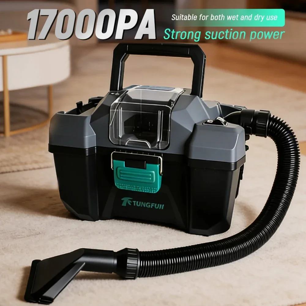 20V Rechargeable Li-ion Vacuum Cleaner 17000Pa High Suction Cordless Vacuum Cleaner Garage Wet Dry Shop Vac for DeWalt