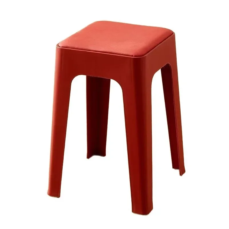 Plastic stool, leisure soft bag sofa thickened stackable living room modern simple home dining chair