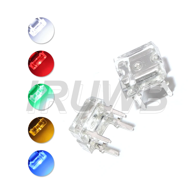 10PCS 4-pins Diodes Flat Top Piranha LED Light Emitting Diode Brightness White Red Blue Green Yellow Amber Clear LED Diode