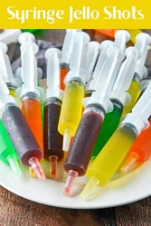 24-96Pcs Jello Syringe Shots Spooky Halloween Cocktails Syringe Shot 0.67/2oz Revive Shots for Nurse Party Thanksgiving Xmas