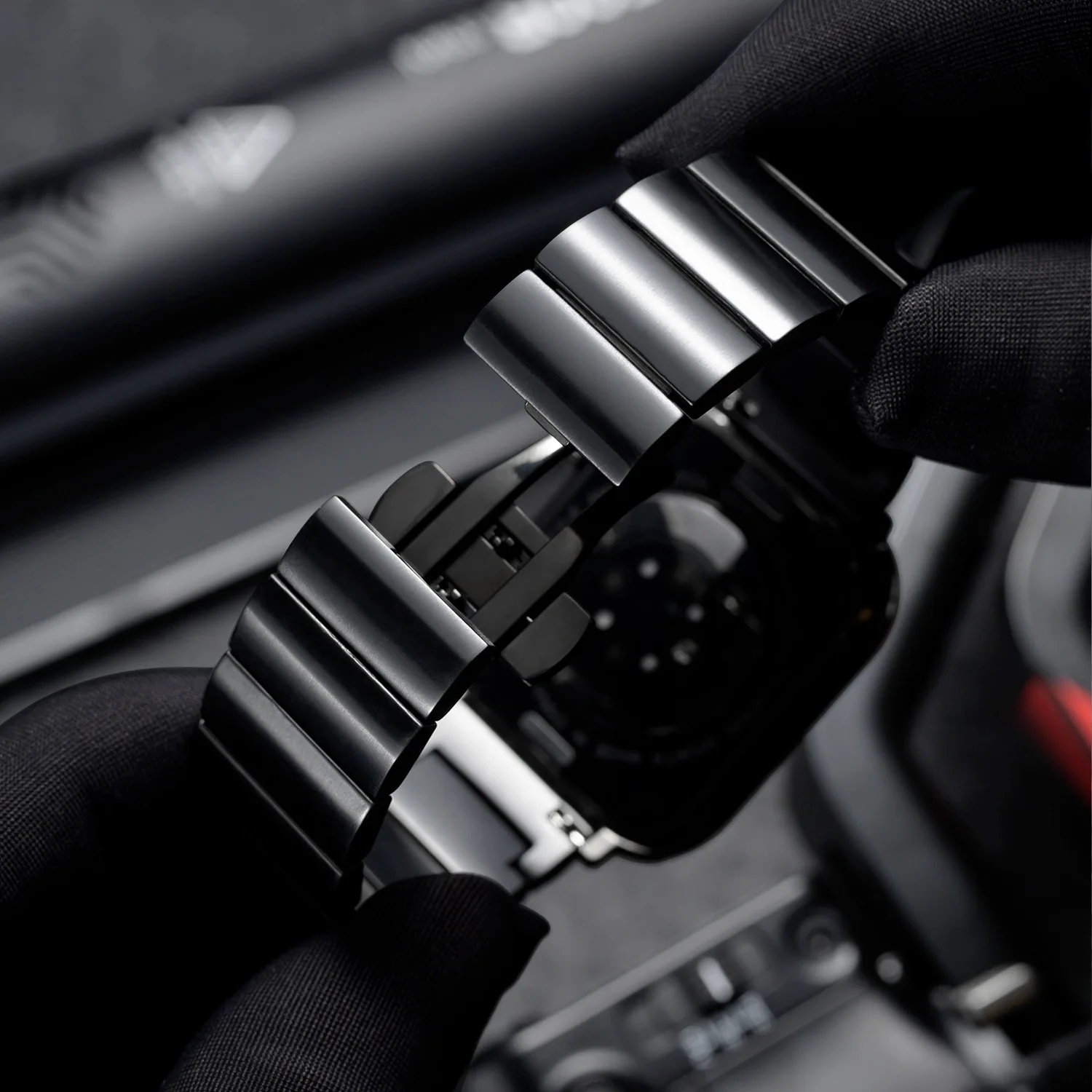 Cinturino in titanio da uomo per Apple Watch Ultra2 9 8 7 6 5 4 Se cinturino in metallo per iWatch serie 10 46mm 42mm 49mm 45mm 41 40 44mm braccialetto