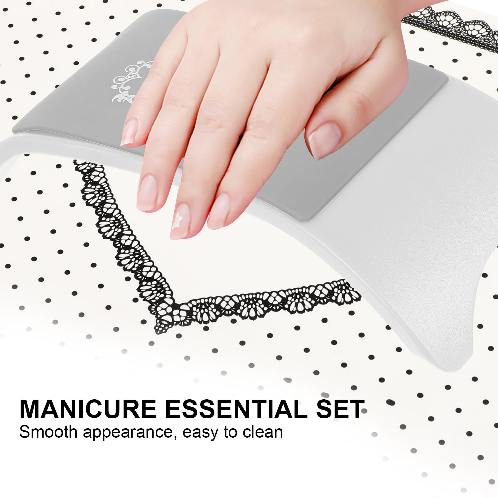 

2 PCS Hand Pillow Cover Nail Tech Arm Rest for Clients Office Support Manicure Care Pad Holder Art Cold