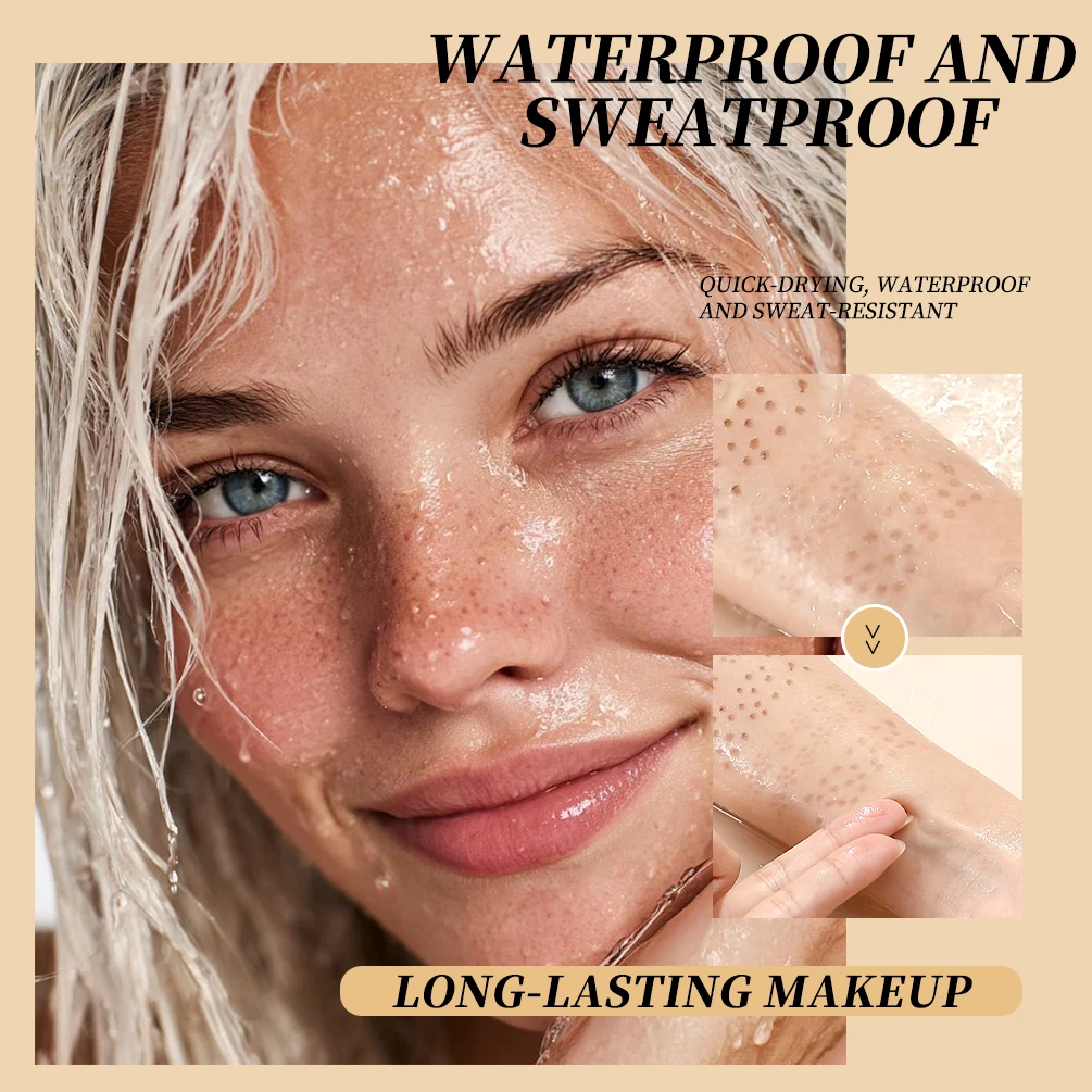 QIBEST Double-end Freckles Stamp Pen Makeup 2-IN-1 Freckle Seal Waterproof Face Concealer Contour Natural Freckle Pencil