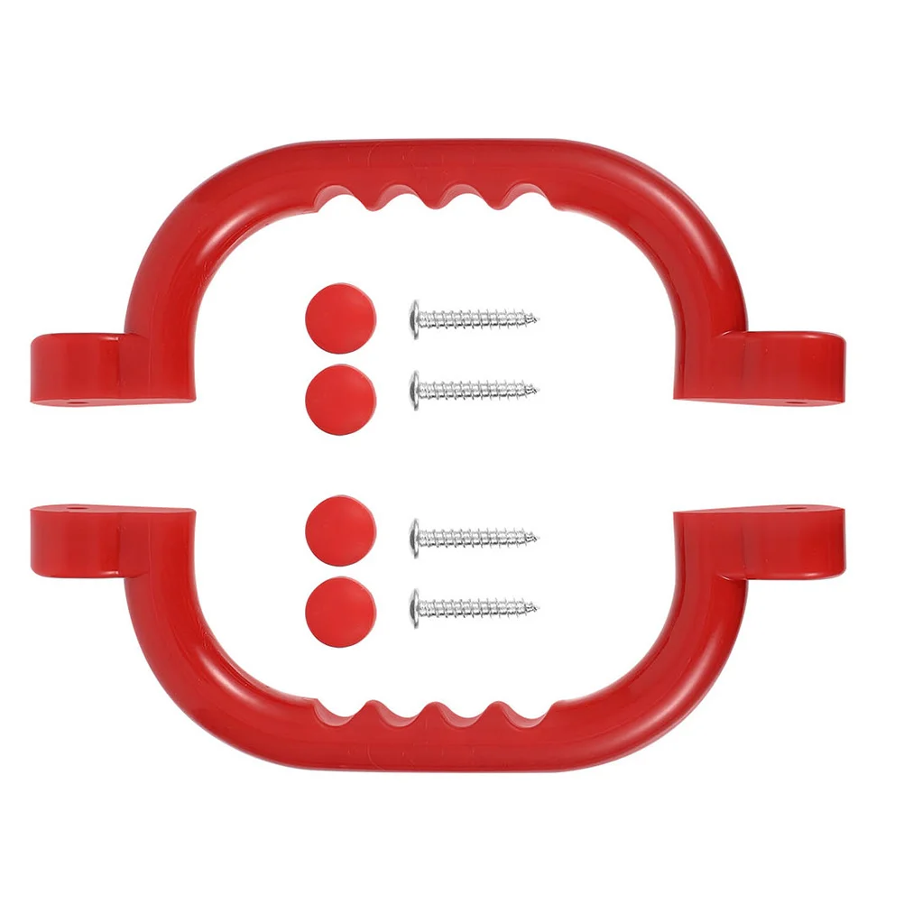 1 مجموعة دائم عدم الانزلاق مقبض بلاستيكي ملعب مقبض السلامة الاطفال سوينغ تسلق الإطار قبضة عدة سوينغ قبضة قضبان واقية