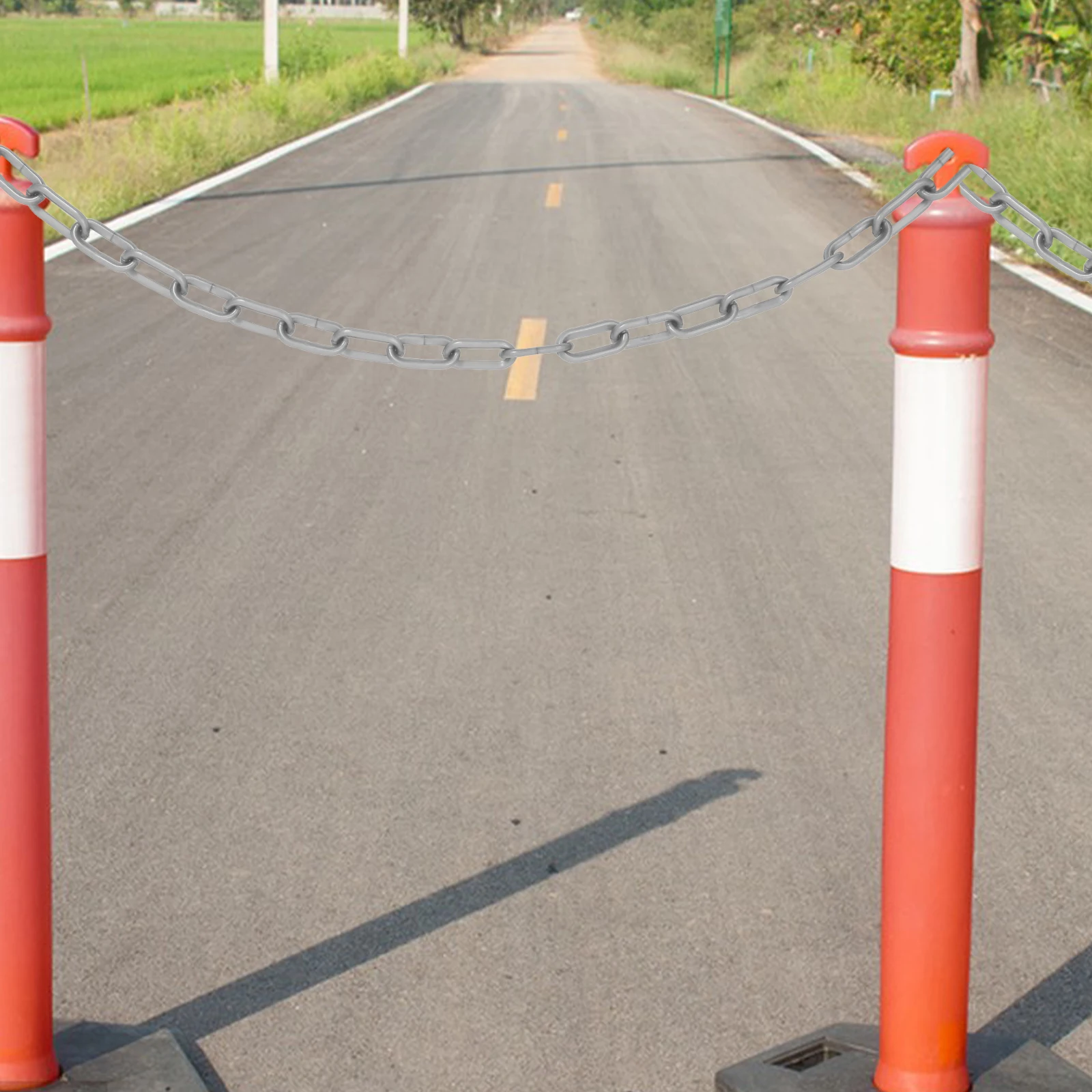 

Heavy Duty Plastic Chain Barrier Crowd Control Safety Security Warning Protection Weather Resistant Traffic Guidance