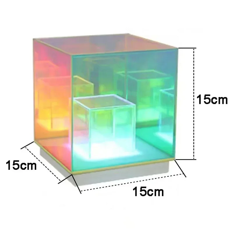 Magic Cube Lamp Crystal Bedroom Sofa Desktop Modern Minimalist RGB Atmosphere Lamp Acrylic Magic Color Creative LED Cube Lamp